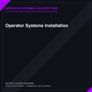 Operator Systems Installation