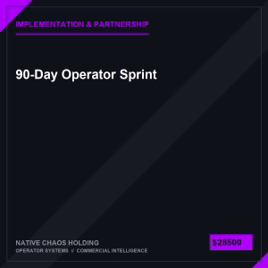 90-Day Operator Sprint