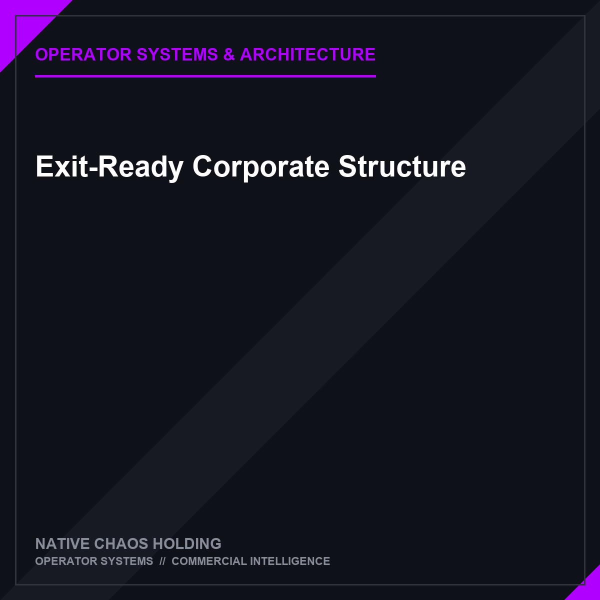 Exit-Ready Corporate Structure