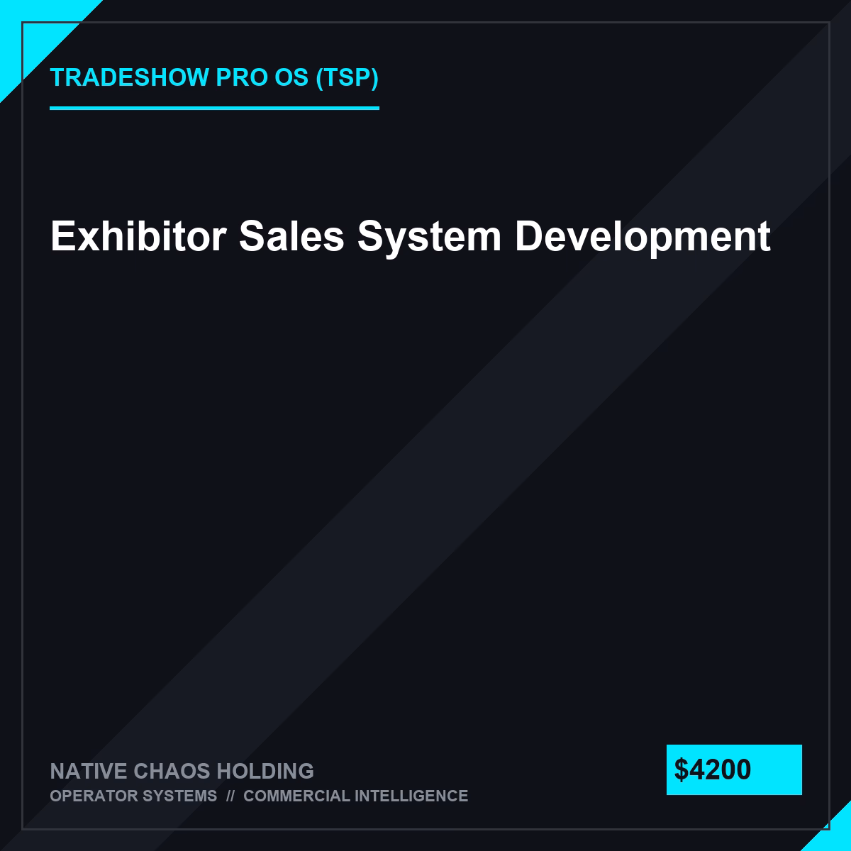 Exhibitor Sales System Development