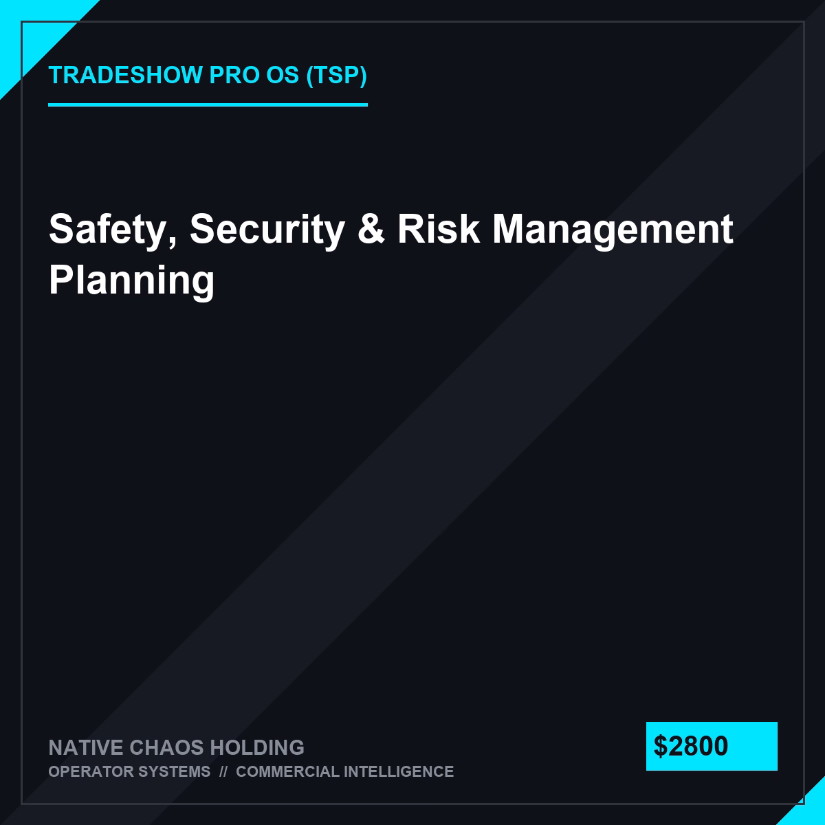 Safety, Security & Risk Management Planning