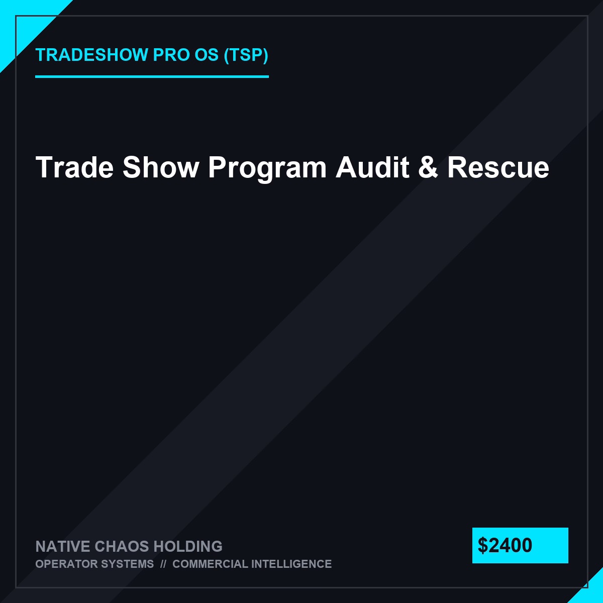 Trade Show Program Audit & Rescue