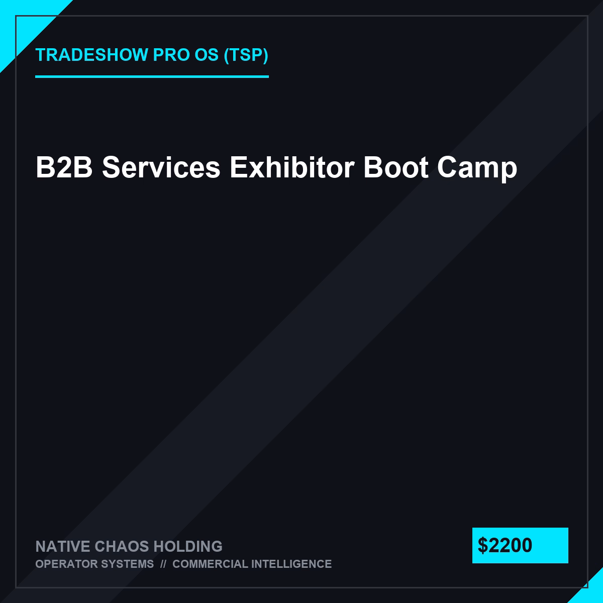 B2B Services Exhibitor Boot Camp