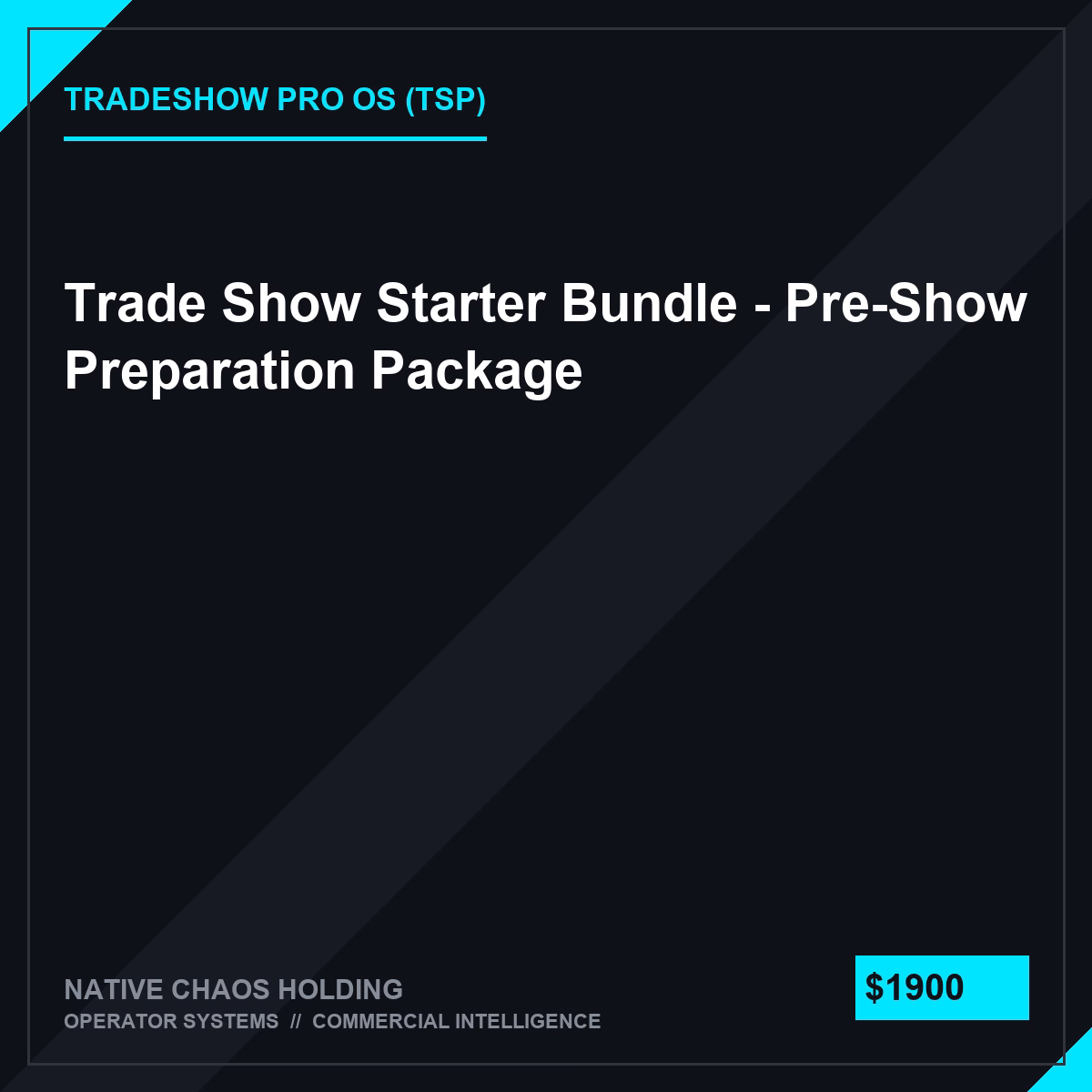 Trade Show Starter Bundle - Pre-Show Preparation Package